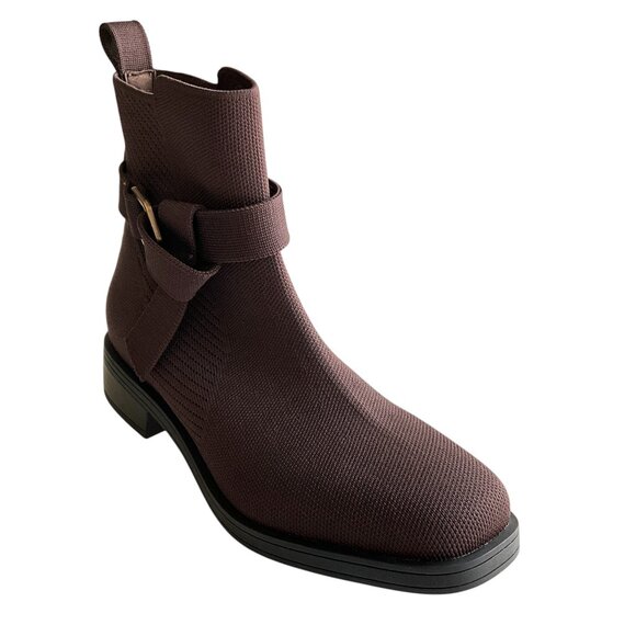Vivaia Shoes - Vivaia Cailyn Square-toe Ankle Biker Boots In Dark Chocolate 37.5